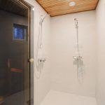 VillaVuokatti - Villa Pearl White Suihkutilat